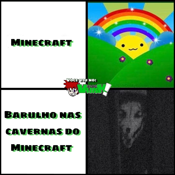 Minecraft de dia é a coisa mais fofa mas quando você entra nas cavernas dá um cagaço gigante