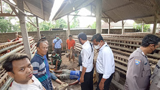 Polsek Ponggok dan Tim Inafis datangi TKP Warga Tersengat Listrik