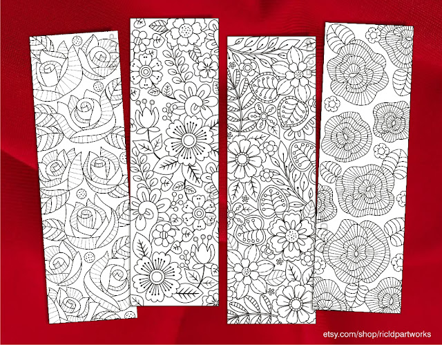 Floral Zendoodle Bookmarks
