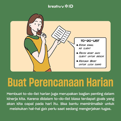 Tips kerja dirumah Buat Perencanaan Harian 