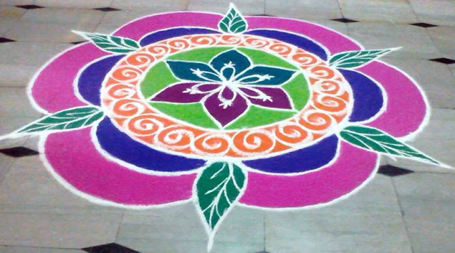 Latest Rangoli Design for Diwali