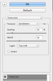 Texturizer filter panel options