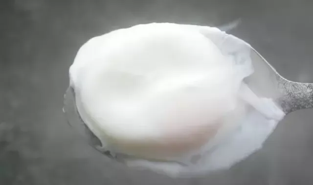 a poached egg.