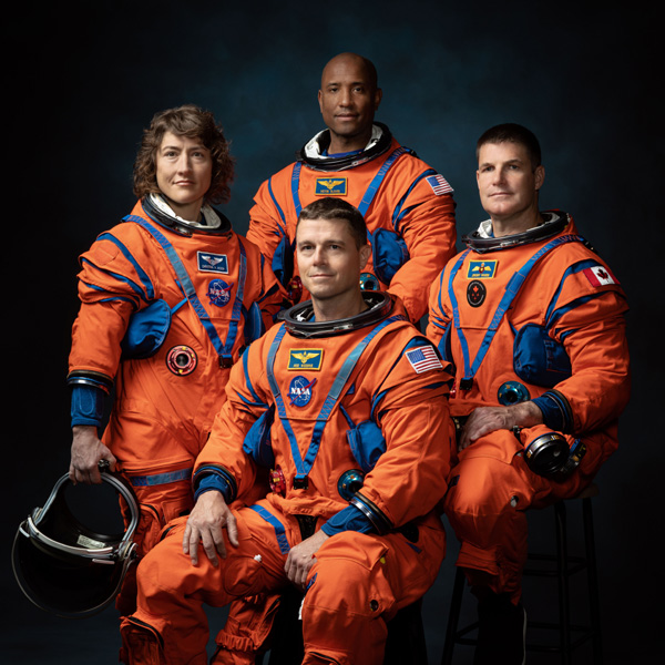 A group portrait of Artemis 2 astronauts (from clockwise) Reid Wiseman, Christina Koch, Victor Glover and Jeremy Hansen.