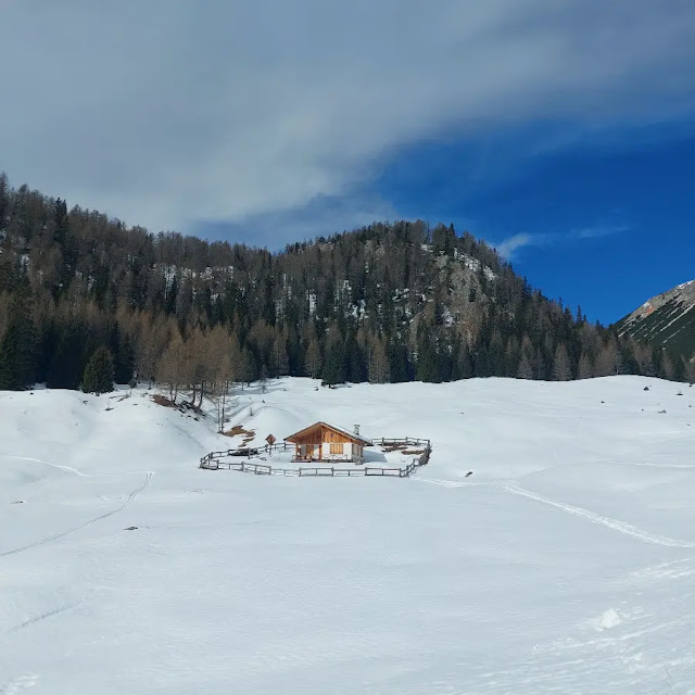 da malga ra stua al rifugio sennes inverno