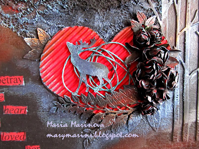 Pure love mixed media canvas by Maria M - marymarins.blogspot.com