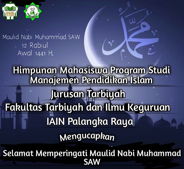 HMPS PRODI MPI MENGUCAPKAN SELAMAT HARI MAULID NABI MUHAMMAD SAW 1441 H