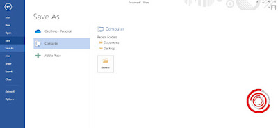 Kalian Save lalu pilih lokasi dimana kalian ingin menyimpan dokumen tadi