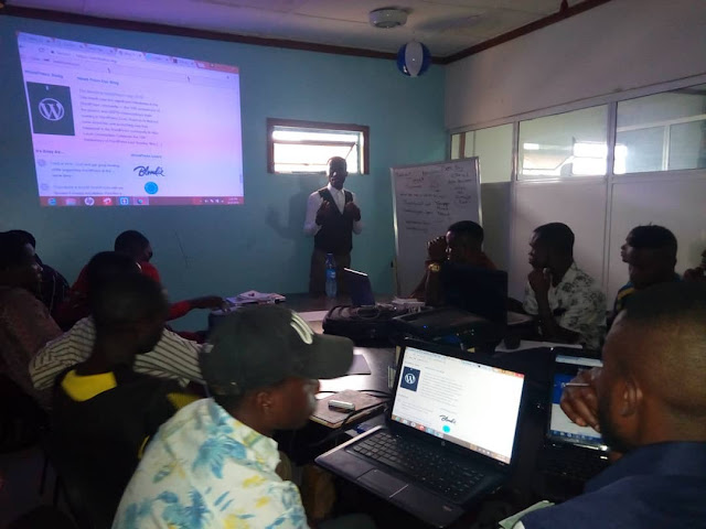 Empower Bayelsa Blogging and Web Development Class at Afrique Innovation Hub/Zal