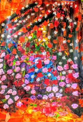 English Rose Garden | Abstract Expressionism, Miabo Enyadike