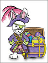 Easter Pirate Bunny Invitation