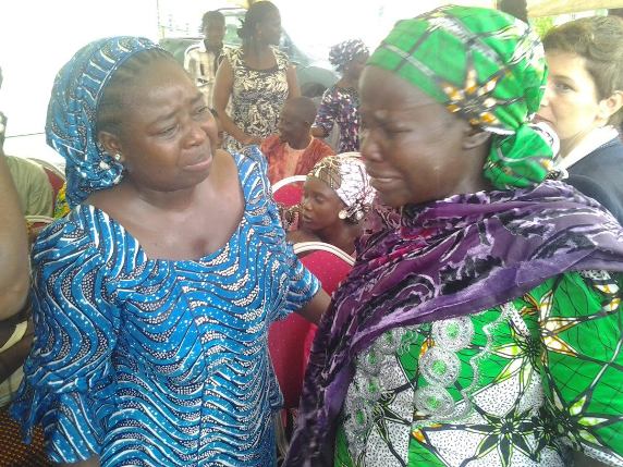 Photo: Chibok mother weeps as her daughter is yet to return 