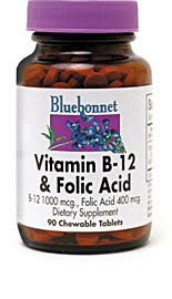 Bluebonnet Vitamin B12 and Folic Acid Chewable