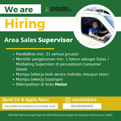 Lowongan Kerja Area Sales Supervisor Sumatera Utara Lulusan S1 di PT Wismilak Inti Makmur