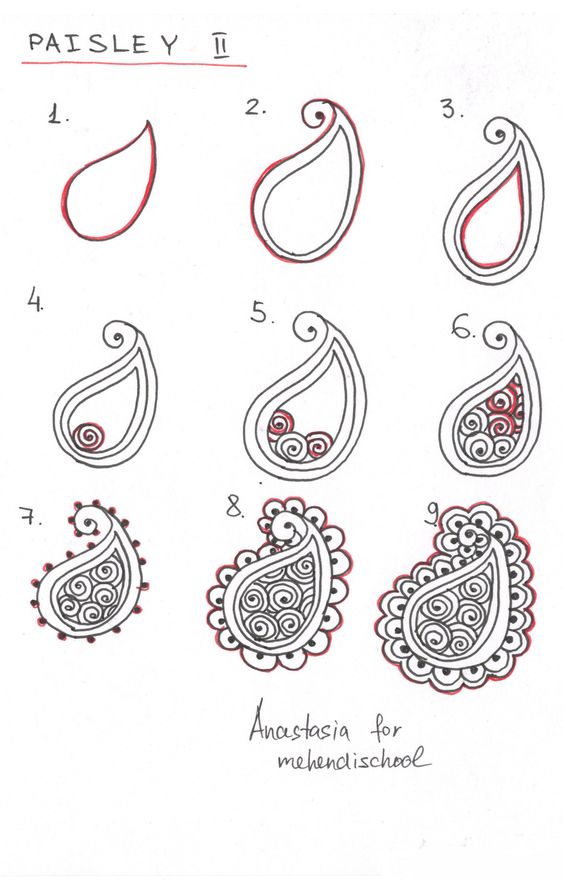 Tutorial Ide Cara Menggambar Henna  Berbagai Motif  Contoh 