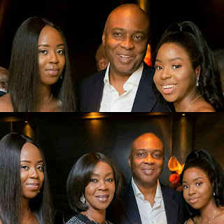 Photo of Senate president Bukola Saraki his wife and daughters 