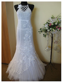 White Crochet Wedding Dress