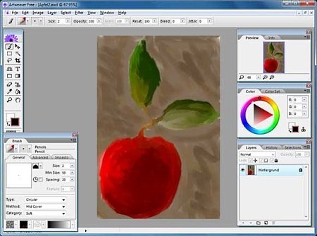 Artweaver - Editor de imagens gratuito
