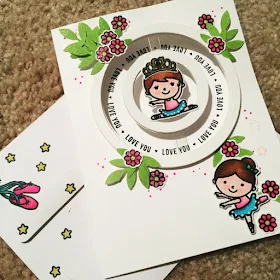 Sunny Studio Stamps: Tiny Dancers Spinner Customer Card by Traci Erickson 