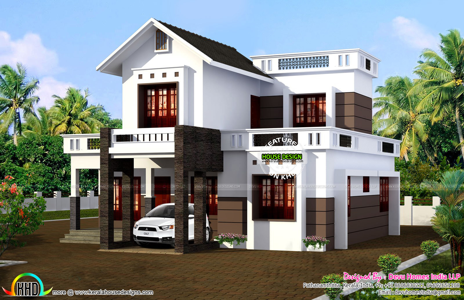 Simple 1524 sq-ft house plan - Kerala home design and floor plans