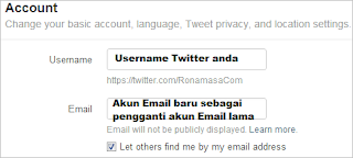 Akun Email Twitter