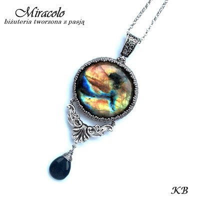 Miracolo, wisiorek z labradorytem, labradoryt, labradorite pendant