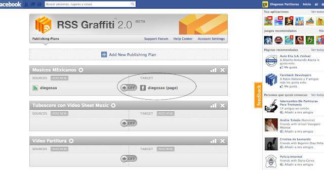 Cómo publicar las entradas de un blog blogger en nuestro Facebook Personal o Página automáticamente con RSS Graffiti 2.0 Actualizado