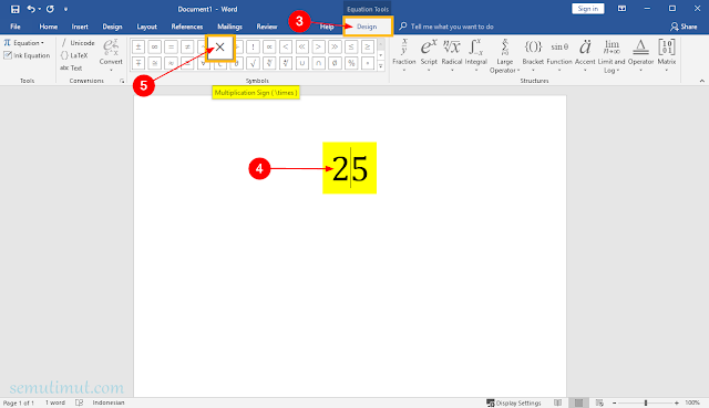 cara membuat rumus di word 2013