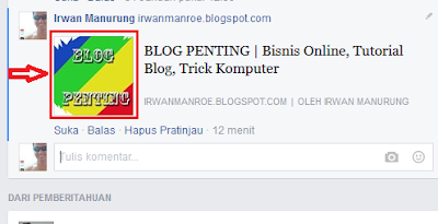 Cara Mengatasi Gambar (thumbnail image)  Tidak Muncul Saat Share Link  Blog Ke Facebook