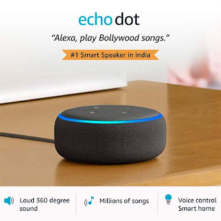 Echo Dot (3rd Gen) – Smart speaker with Alexa (Black) @ ₹1,469 - Great Indian Festival