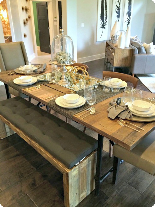 bench at table