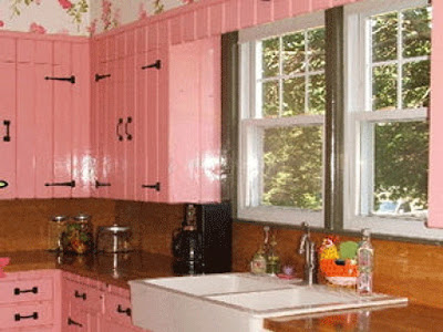 Decoração da Cozinha em cor de rosa