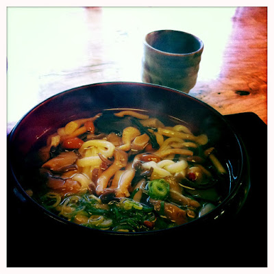 Udon with Shitake mushrooms