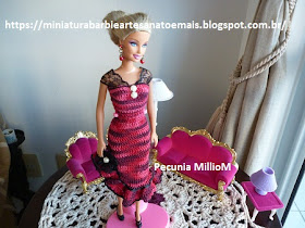 Vestido de Croche e Sapatinhos Com Renda Para Barbie Criados Por Pecunia MillioM 5