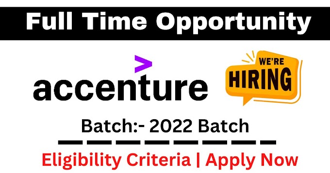 Accenture is hiring freshers 2022 batch for the role of System and Application Services Associate | Location: PAN India