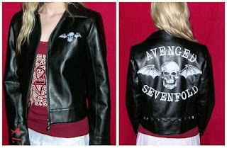 Model Jaket Kulit A7X Wanita Sablon