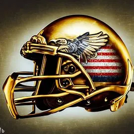 USA Patriotic Concept Football Helmet