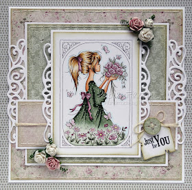 Girly Summer vintage style card (image from LOTV)