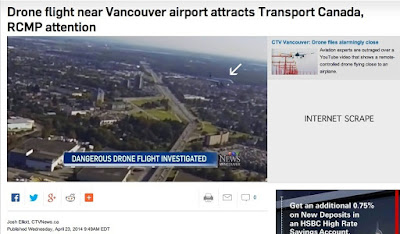 Dangerous Drone Flight - Vancouver Airport - YVR