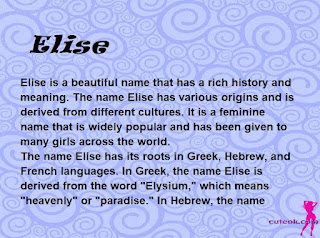meaning of the name "Elise"