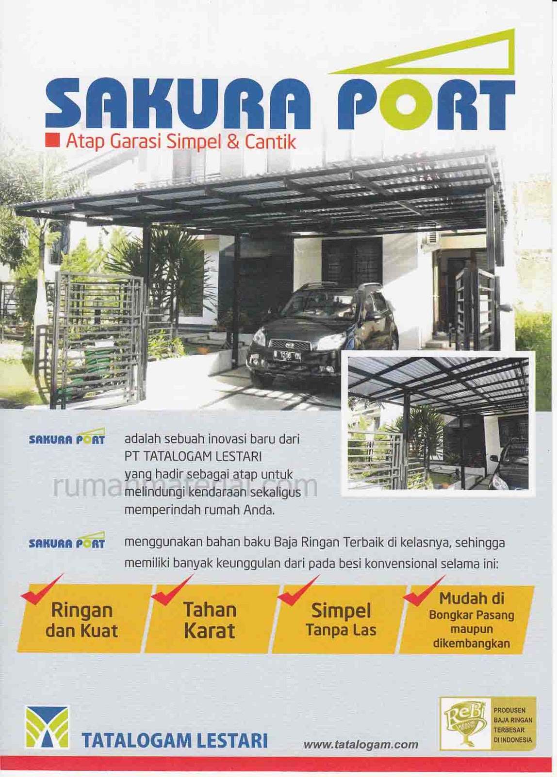  Canopy  Carport  SAKURA PORT Yang Simpel Dan Cantik Rumah 