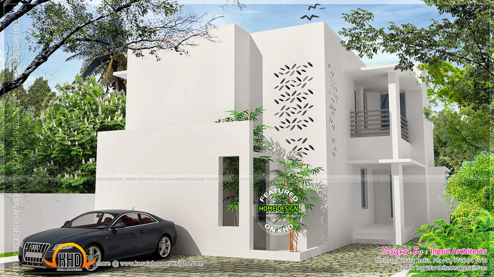  Simple  contemporary  modern  house  Kerala home  design and 