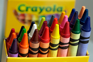 CRAYONS (Sticks in a box?)