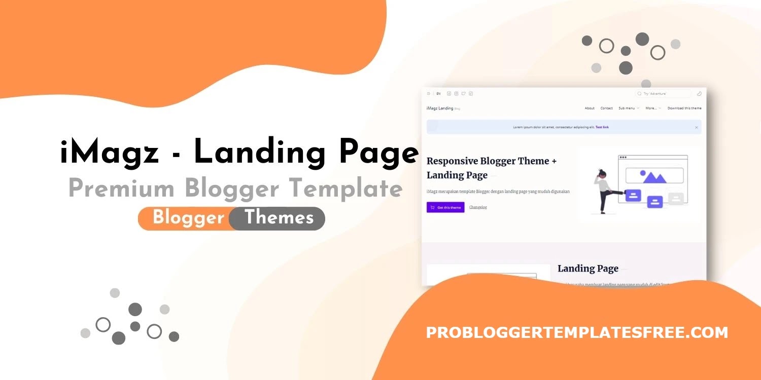 iMagz v1.25 Landing Page Premium Blogger Template for Blogspot Website