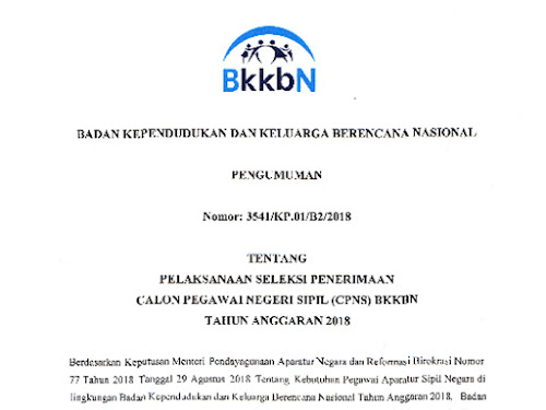 CPNS 2018 di BKKBN