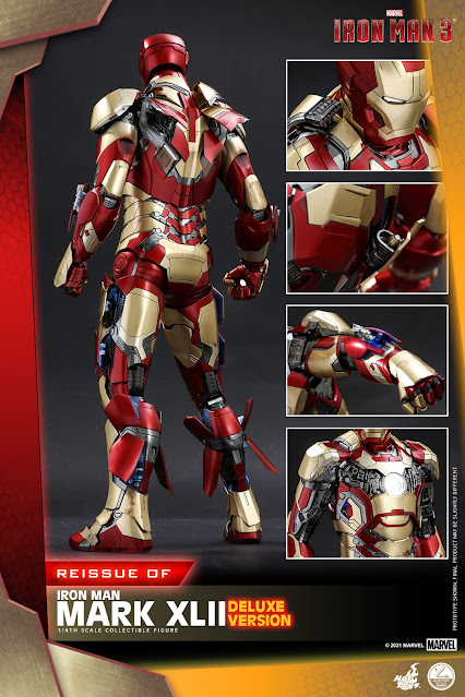 Hot-Toys-Iron Man-3-MCU-1/4-Iron-Man-Mark-42-XLII-Marvel-collectible-figure-Poster-reissue