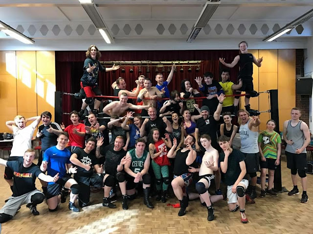 Andy Baker at RWA Wrestling (Runcorn Wrestling Academy) Everyone enjoying learning to Wrestle!