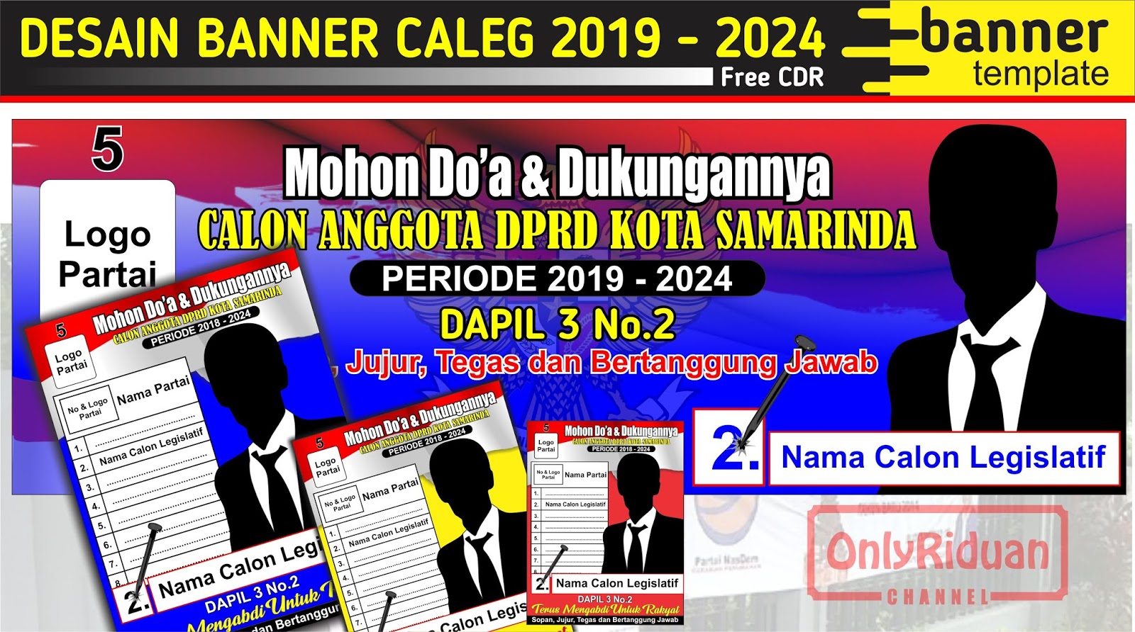 Desain Banner Caleg 2019-2024 (Template Banner 