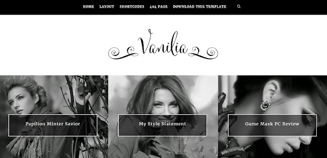 vanilia blogger template