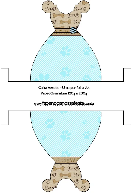 Puppy Footprints: Free Printable Boxes.